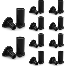 Lohill l 10 Pairs PV Plug Dust Caps, Solar Panel Connection Caps, Dust and Weather Resistant Solar Cable End with Plug and Socket, for PV Plug, Black