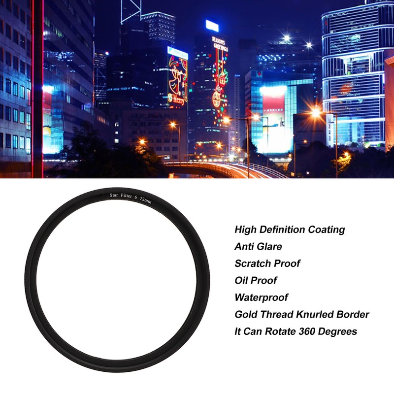 Star Filter 6 Line High Definition Coating Adjustable Cross Screen