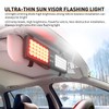 Nilight Red White 48LED Visor Strobe Lights Interior Windshield Emergency