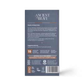Ancient + Brave True Hydration 15 x 6g Sachets - Electrolyte Formula with Magnesium, Potassium and Chromium - Morning Hydration, Post Workout Recovery and Fasting Support - Natural Coconut Water Blend