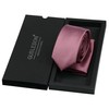 2.4" Dusty Rose Skinny Tie for Wedding Solid Formal Slim