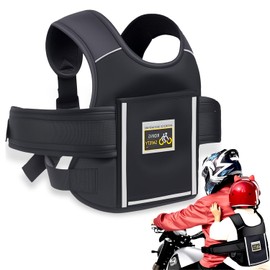 YUJUVI Children's Motorcycle Seat Belt Motorcycle Children's Belt Adjustable Children's Motorcycle Belt Breathable with Reflective Strips for Children Between 2 and 15 Years