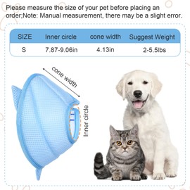 YBEATY Cat Collar Cute Cat Recovery Collar Breathable Adjustable Soft Lightweight Pet Neck to Stop Licking Scratching After Surgery for Pets Dogs Kittes