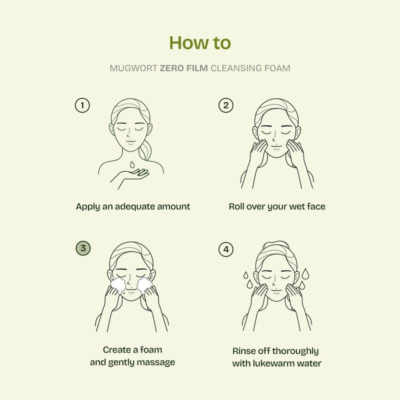 orien Mugwort Zero Film Cleansing Foam 150ml - orien Mugwort