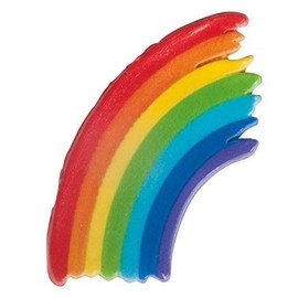 Rayher 31620990 Rainbow Wax Motif, 4.5 x 6.5 cm, 1 Piece, for Decorating Candles (Confirmation, Christening, Wedding, etc.)