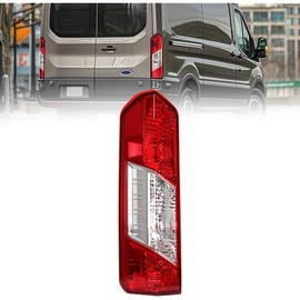 HECASA LH Tail Light Assembly Compatible with 2015-2022 Ford Transit 150 250 350 350HD Replacement for CK4Z-13405-G FO2800242C Rear Taillights Tail Lamp Red Lens+Clear Lens Driver Side
