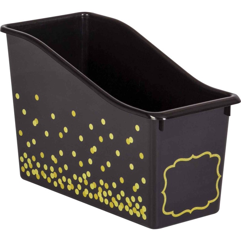 Teacher Created Resources Black Confetti Plastic Book Bins - 6