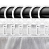 Plastic Rings with Folding Hooks, Plastic Curtain Rings for Universal