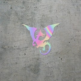 Decal Stickers of Small Wing Dragon (Hologram) (Set of 2) Premium Waterproof Vinyl Decal Stickers for Laptop Phone Accessory Helmet Car Window Mug Tuber Cup Door Wall - BICVER1078131HOW19Y24