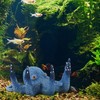 qumHmup Octopus Aquarium Ornaments Decoration, Blue Artificial Sea Life, Glowing