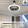 Arightmu 2-in-1 LED Ceiling Fan Light with Remote,3 Speeds &