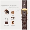 BISONSTRAP Leather Watch Straps, Soft Replacement Bands with Polished Buckle,20mm,