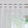 Heichkell Transparent Voile Curtain with Burnout Design Living Room Curtain