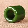 Oligage 22mm Chinese Green Jade Ring Thumb Ring Jewelry Lucky
