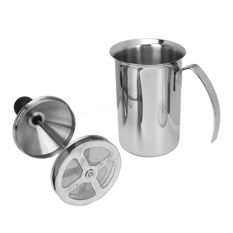 Coffee Frother Double Layer Versatile Manual Stainless Steel Milk Foamer