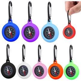 SUPVOX 9pcs Carabiner Compass Mini Orienteering Tool for Hiking Shockproof Navigation Compass for Outdoor Adventures