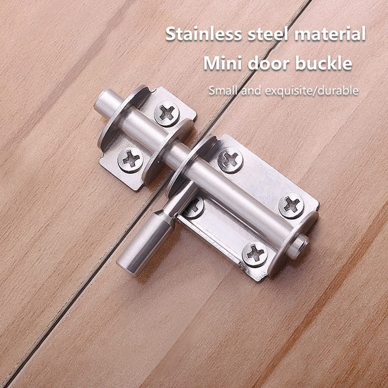 Pack of 2 Stainless Steel Door Bolt Mini Lock Bolt