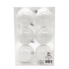 Plastic Christmas Bauble Diameter 8 cm White Decorative Bauble Christmas
