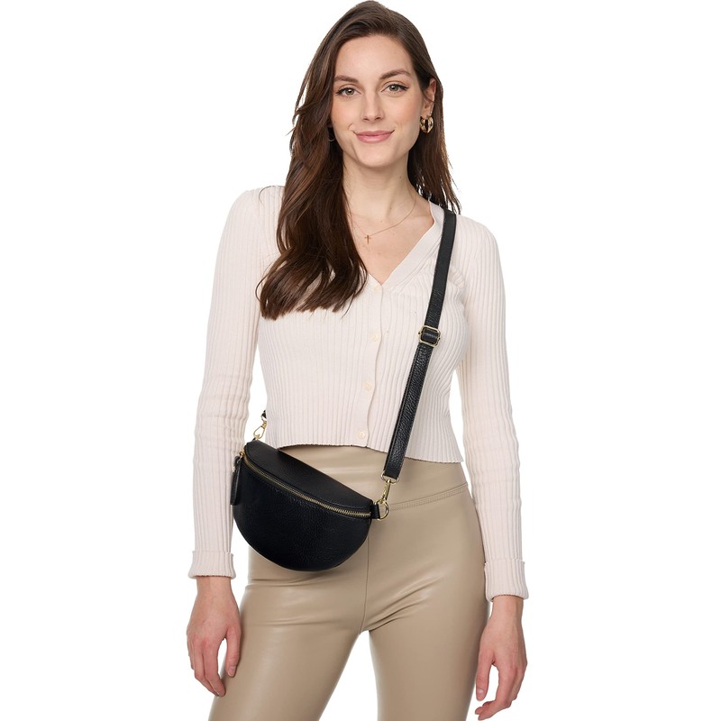 Frentree® Women's Genuine Leather Shoulder Bag, Made in Italy, Crossbody