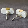 ARTISNO Oval Stone Brass Knob | Pull Handle | Drawer