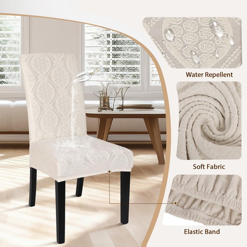 SearchI Waterproof Dining Room Chair Covers, Stretch Parsons Chair Slipcovers
