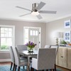 Rayqueen 42 Inch Ceiling Fans with Lights and Remote,Flush Mount