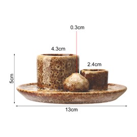 4 in 1 Incense Bowl for Each Incense, Incense Burner Incense Sticks, Palo Santo Holder Ceramic Incense Burner Incense Bowl Ceramic Ash Catcher Tray for Meditation Room Yoga