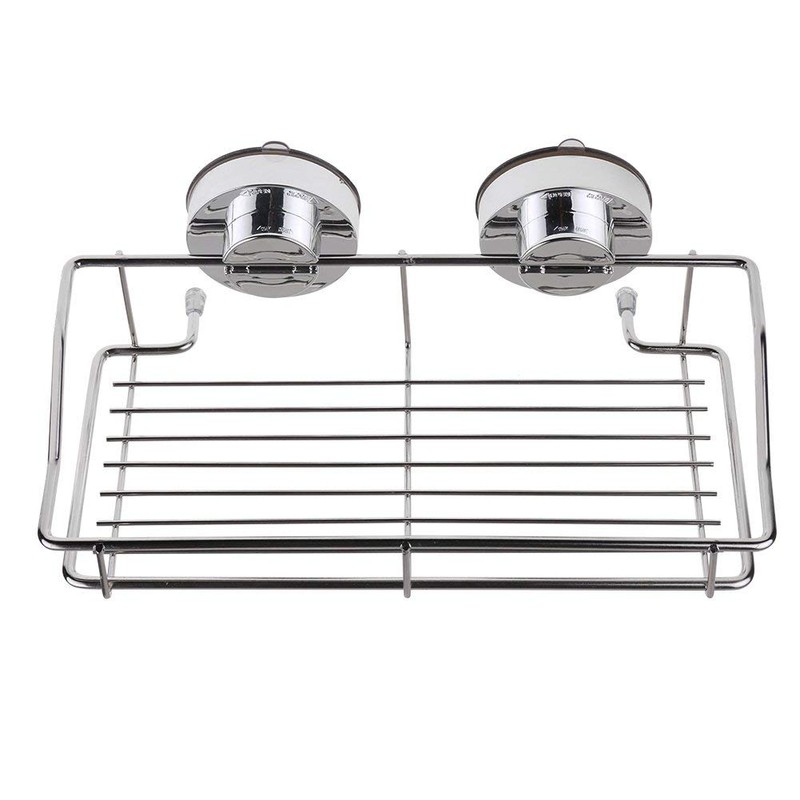 Suction Cups Compact Shower Caddy Bath Shelf,Wall Mounted Rustproof Stainless