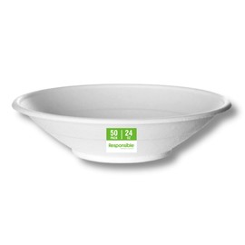 Clear Lids for Responsible Products 24-40 oz Disposable Bowls I Noodle Bowl Lids I Extra Strength I No Added PFAS (125 Count)