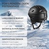 Black Crevice Children's Ski Helmet Stripe, Matt Navy/Orange, XS (51-53