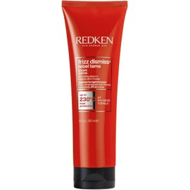 REDKEN- Crema Termoprotectora Rebel Tame Frizz Dismiss Crema termo protectora sin enjuague para cabello con frizz Con Aceite de Babassu Protección térmica de hasta 230°C 250ml