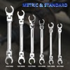 ZKTOOL 6PCS Double Open Movable Head Flexible Flare Nut Wrench