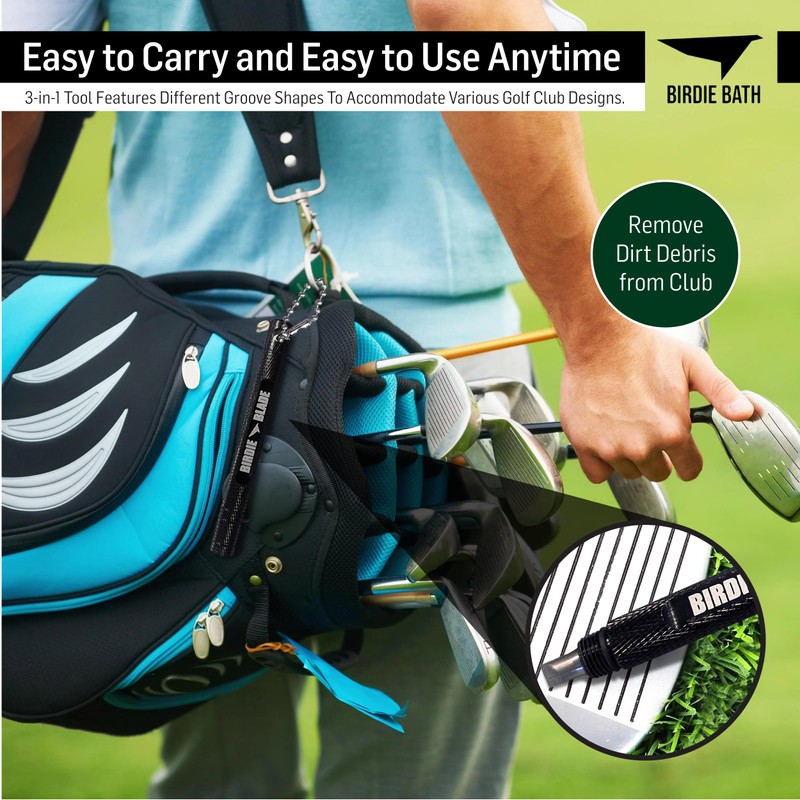 Birdie Blade 3-in-1 Golf Club Groove Sharpener Tool | Premium