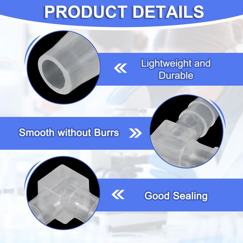 uxcell 1/4" Hose Barb Fitting, 8 Pcs Equal Barbed 90