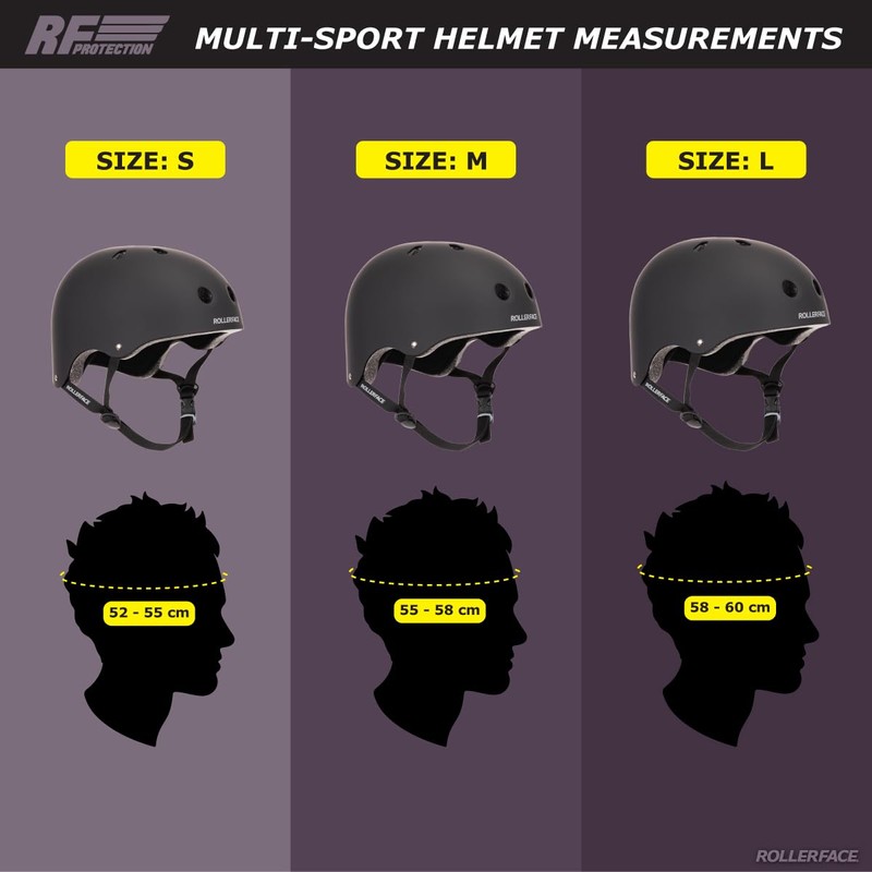 Rollerface Casco Multi-Sport, Doble Certificado de Seguridad, Interior Extra acolchonado