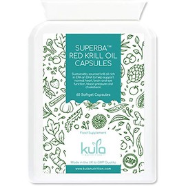 Max Strength Red Krill Oil Capsules - 1000mg per Serving - 60x 500mg Softgels (1 Month Supply) Astaxanthin, EPA, DHA Omega 3 Oil for Heart, Blood Pressure, Vision and Brain Health - Kula Nutrition