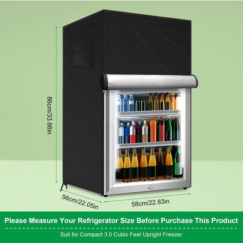 Outdoor Refrigerator Cover,Freezers Refrigerator Protective Cover | Magnetic Closure UV