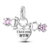 NARMO 925 Sterling Silver Dangle Charms for Mother's Day Family