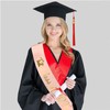 Tbay 2025 Rose Gold Graduation Sash Gold Glitter Letter “Class