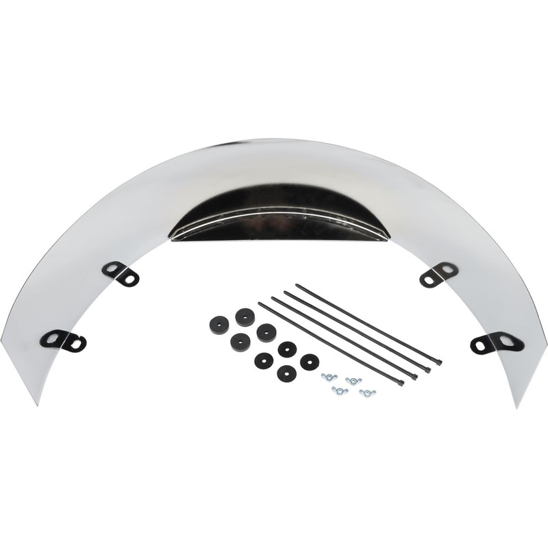 Universal Chrome Radiator Cooling Fan Shroud, 5-1/2 Wide