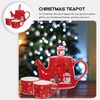 Cabilock Christmas Snowman Teapot Tea Cup Set Christmas Teapot Ceramic
