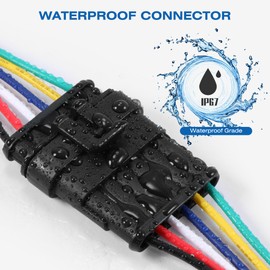 RDBS 5 Kit 6 Pin Electrical Wire Connectors 6 Way Waterproof Male and Female Plug for Car Truck, Motorcycles Marine Boat and Other Wire Connection