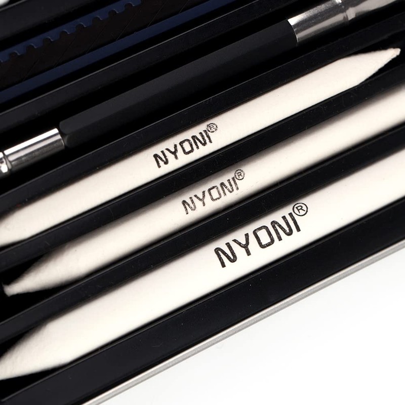 Nyoni Sketch Pencil Set for Artist, Beginner, Student with Metal