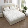 LINENWALAS 100% Cotton Percale Double Size Fitted Sheet Only, Printed