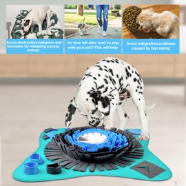 Friendly Barkz Snuffle Mat for Dogs- 25’’ x 25’’ Dog Snuffle Mat Interactive Feed Game for Boredom, Dog Mental Stimulation Toy Encourages Natural Foraging Skills and Stress Relief - Dog Enrichment Toy