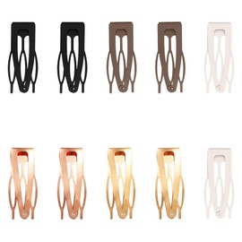 TRKETK Pack of 10 Women's Small Double Handle Snap Hair Clips Metal Snap Small Hair Accessories Retro Hair Clips Hair Clips Women for Hair Making Broken Hair Arrangement Salon Accessories