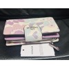COACH Medium Corner Zip Wallet With Floral Print Ivory/Purple/Pink Multi