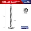 #8 x 1-1/2" Wood Screw 500Pcs 410 Stainless Steel Standard