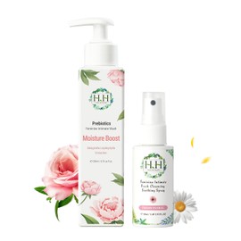 HH Peony Rose Moisture Boost Prebiotics Feminine Intimate Wash and Fresh Floral Soothing Spray Set, 6.8 fl oz, 1.8 fl oz