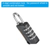 TOP-VIGOR Security Steel Cable with 4 Digit Combination Lock, 5Ft